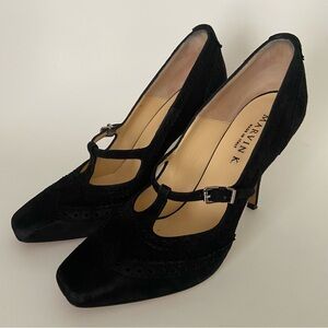 Marvin K Suede Heels Mary Jane Pumps Italy